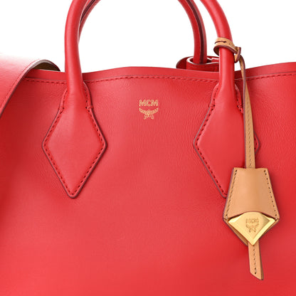 MCM Calfskin Medium Neo Park Avenue Milla Tote Ruby Red 7 of 9