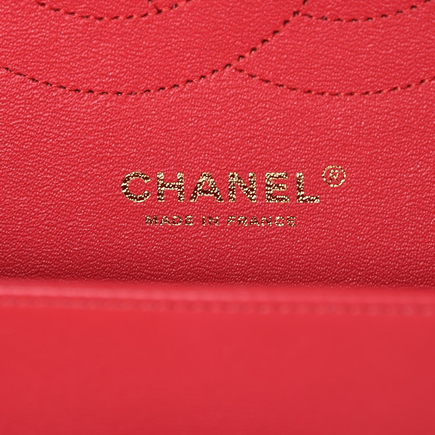 Lambskin Quilted Jumbo Double Flap Red