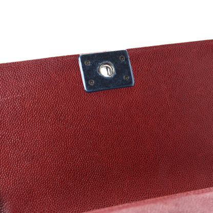Chanel Caviar Quilted Medium Boy Flap Dark Red 10 of 15