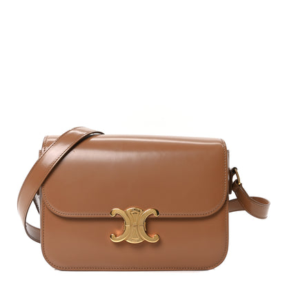 Celine Shiny Calfskin Medium Triomphe Bronze 1 of 10