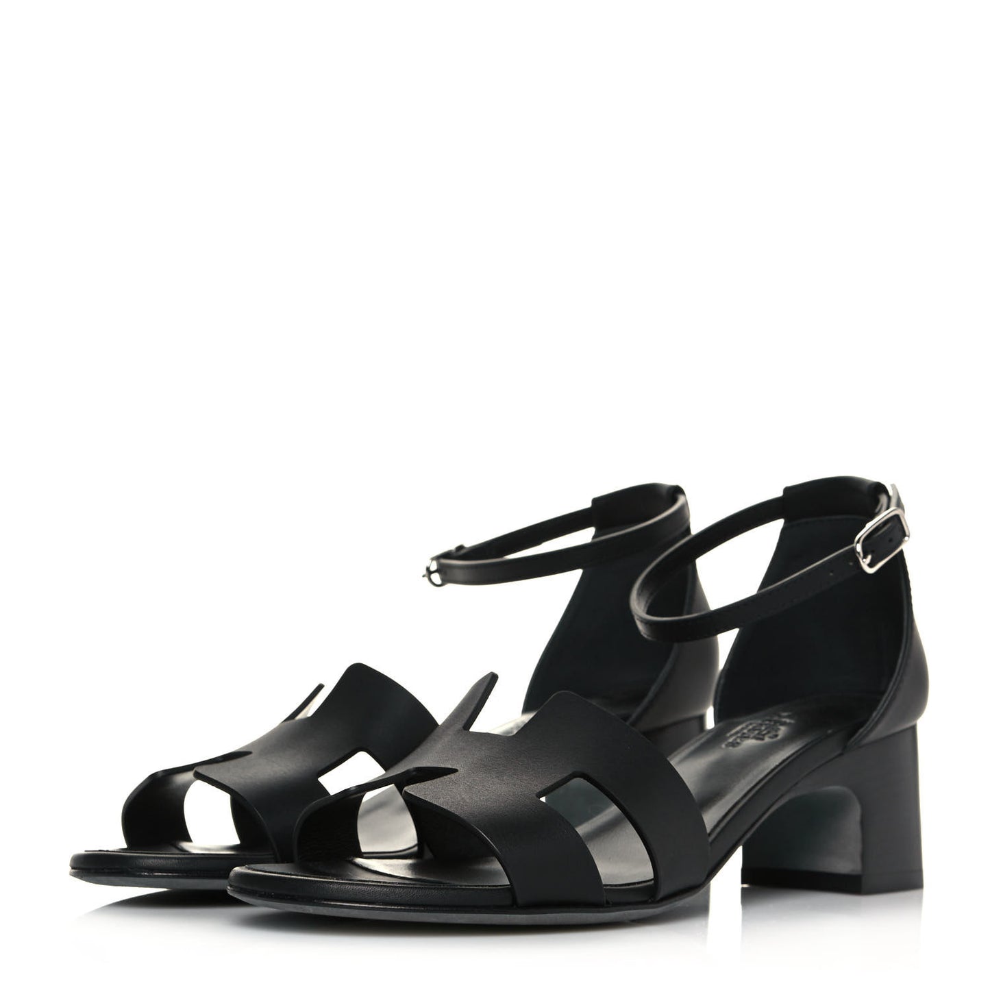 Calfskin Encens 50 Sandals 38.5 Black
