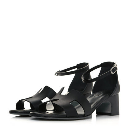 Hermes Calfskin Encens 50 Sandals 38.5 Black 3 of 7