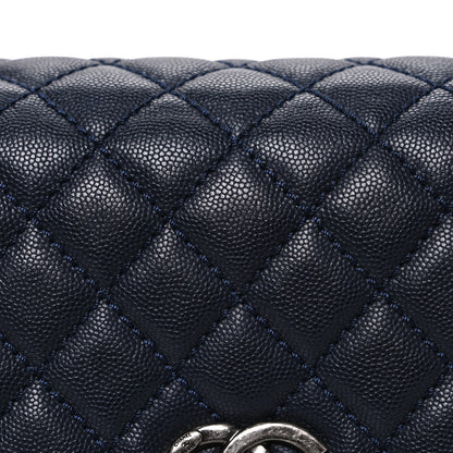 Chanel Caviar Quilted Small Coco Handle Flap Navy 8 of 10
