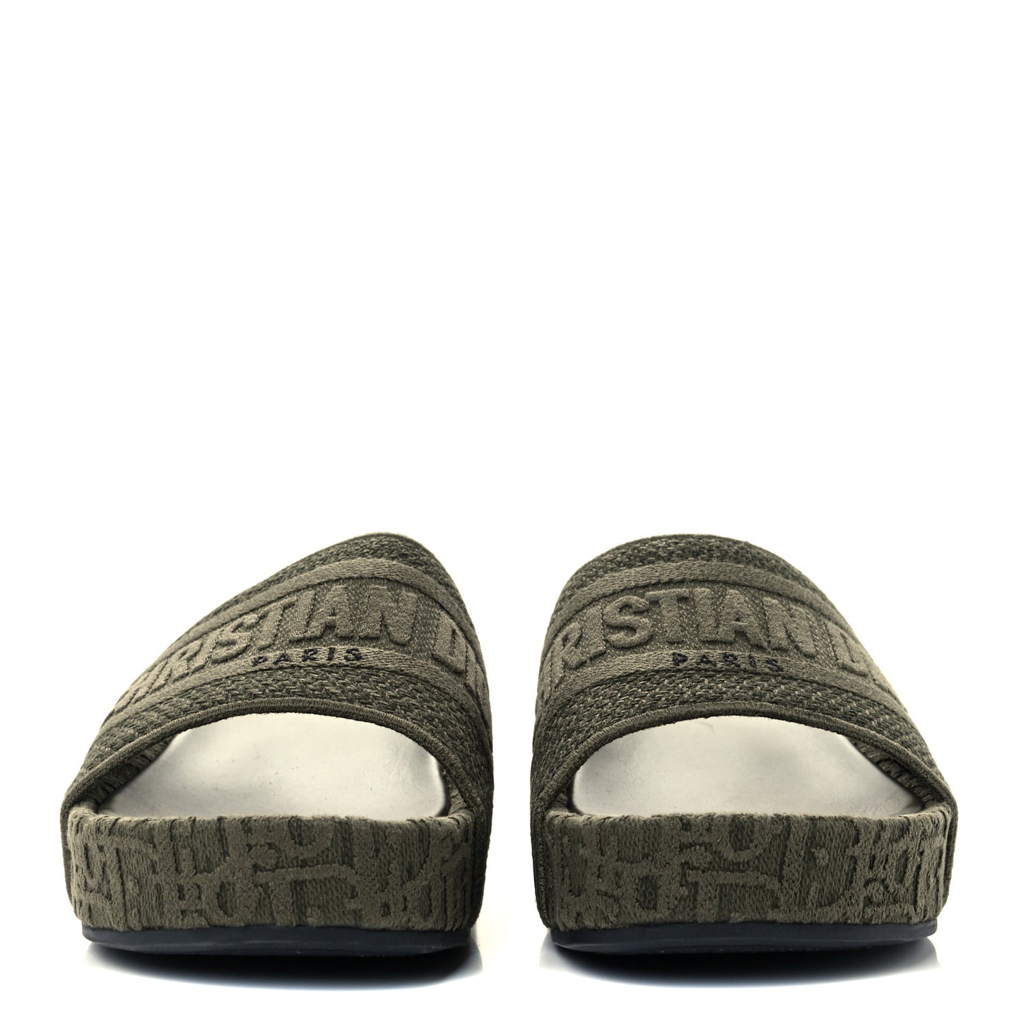 Oblique Denim D-Way Platform Sandal 40 Kaki