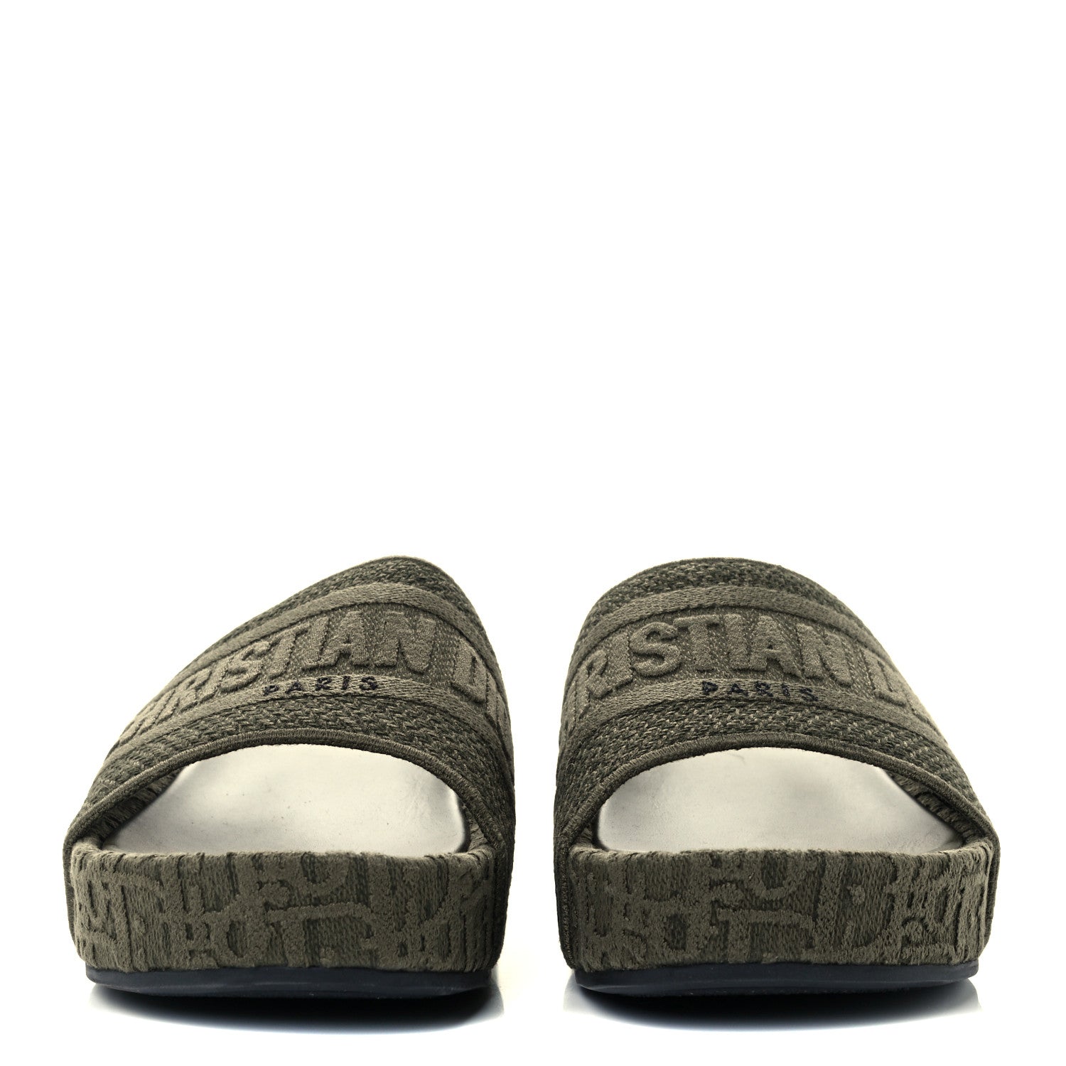 Christian Dior Oblique Denim D-Way Platform Sandal 40 Kaki 2 of 10
