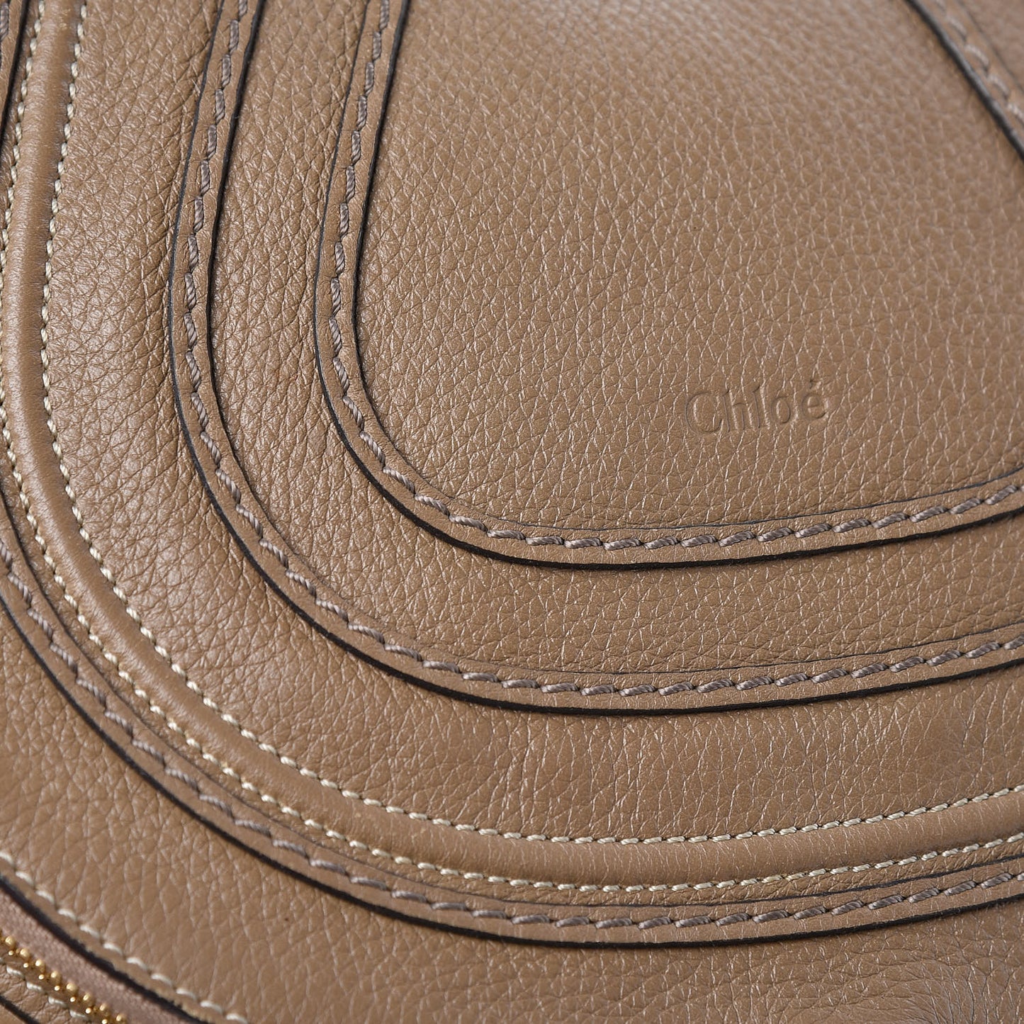 Calfskin Medium Marcie Round Zip Crossbody Bag Nut