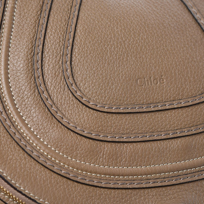 Chloe Calfskin Medium Marcie Round Zip Crossbody Bag Nut 14 of 18