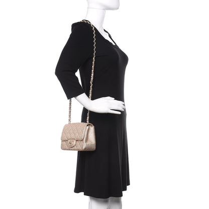 Chanel Metallic Lambskin Quilted Mini Square Flap Gold 2 of 9