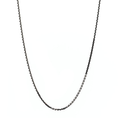 Tiffany Sterling Silver Enamel 1.75mm Chain Necklace Black 18" 1 of 5