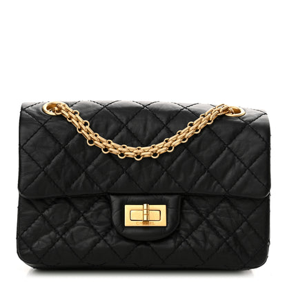 Chanel Aged Calfskin Quilted 2.55 Reissue Mini Flap Black 1 of 12