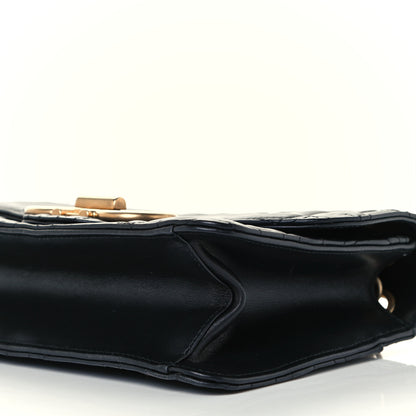 Salvatore Ferragamo Calfskin Quilted Gancini Flap Bag Black 5 of 10