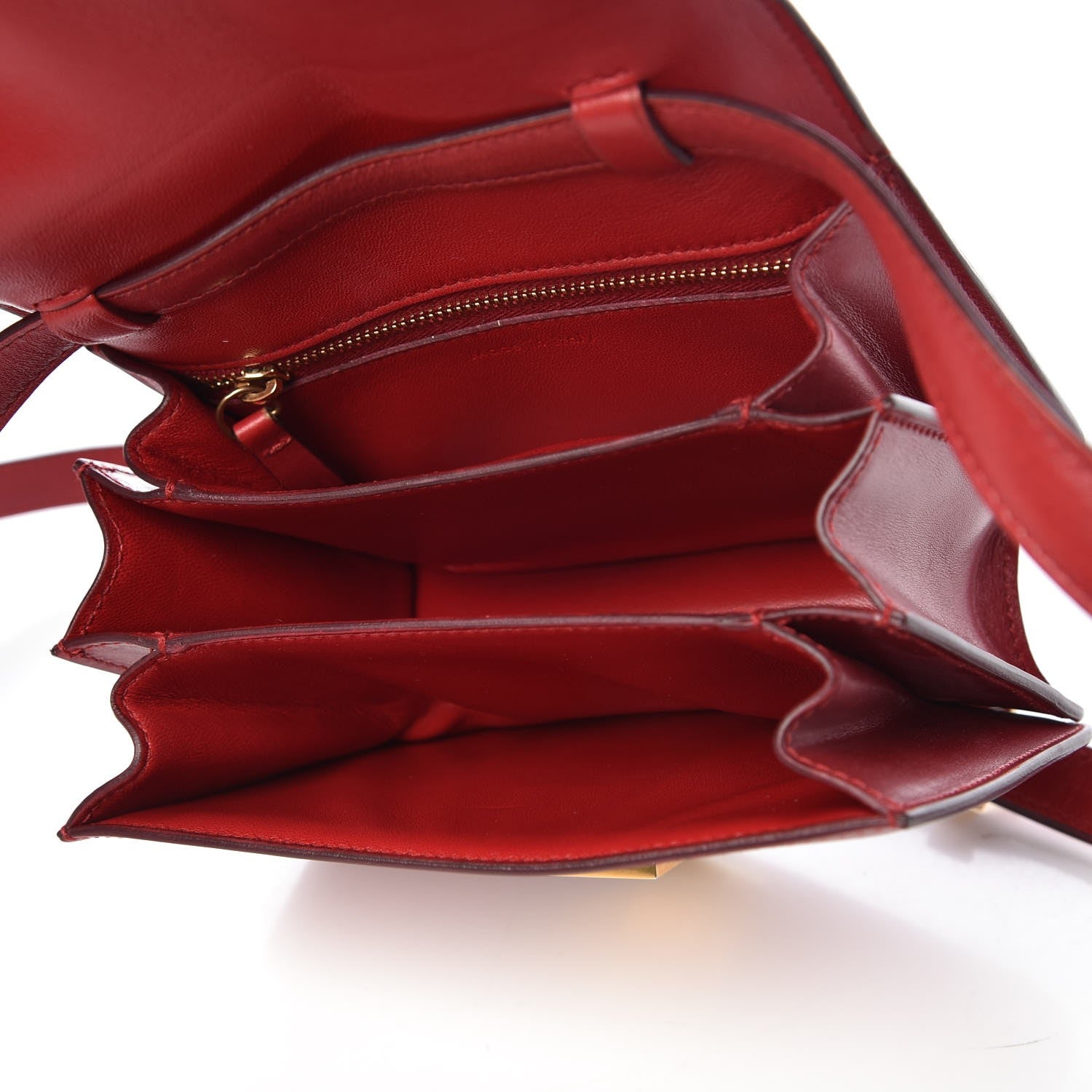 Celine Smooth Calfskin Small Classic Box Flap Bag Red 18 of 26