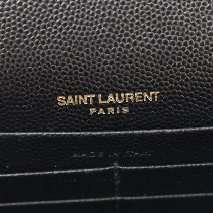 Saint Laurent Grain De Poudre Classic Monogram Kate Tassel Chain Wallet Black 6 of 10