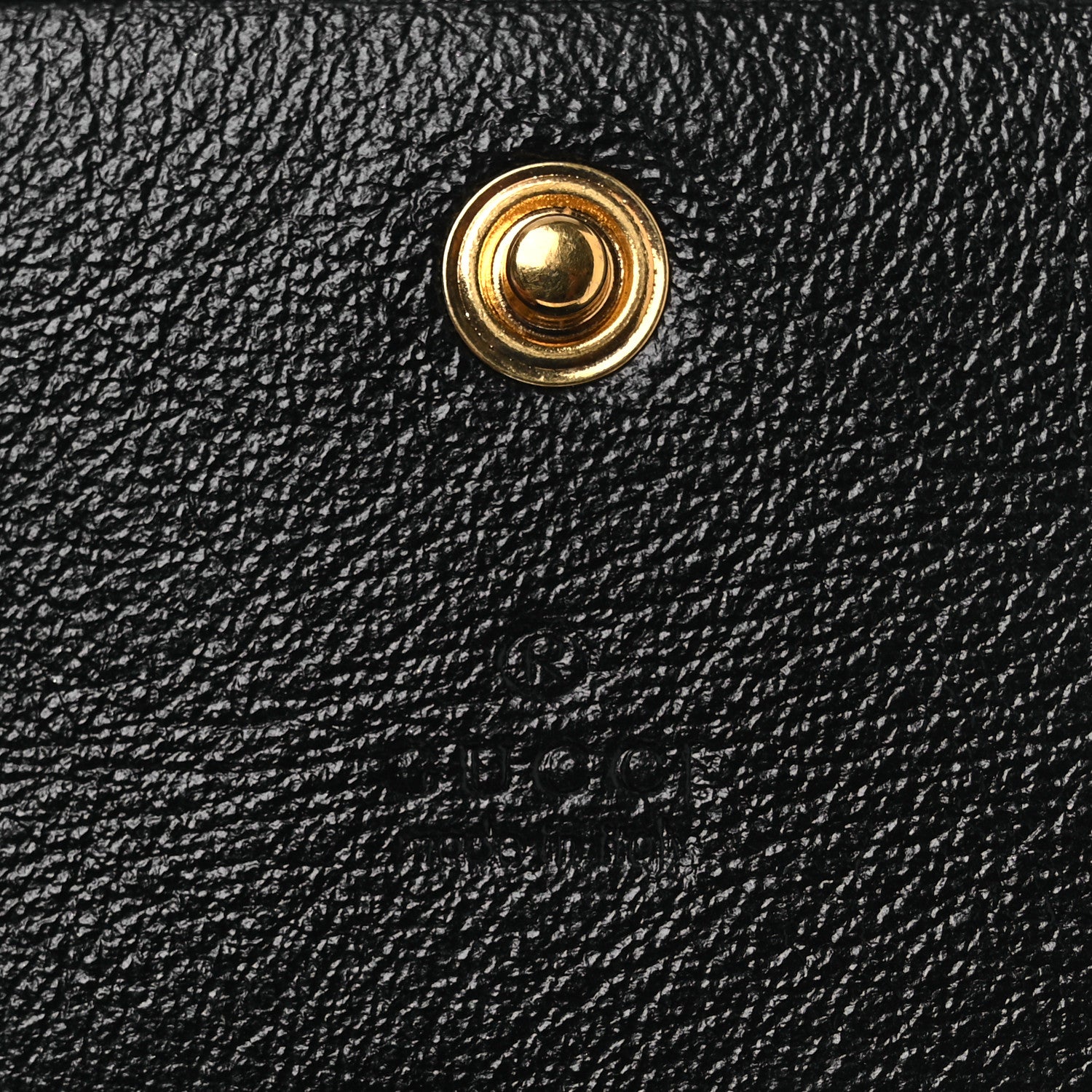 Gucci Calfskin Web Rajah Chain Card Case Wallet Black 5 of 9