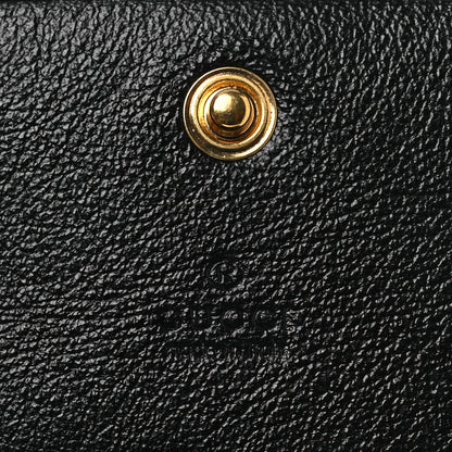 Gucci Calfskin Web Rajah Chain Card Case Wallet Black 5 of 9