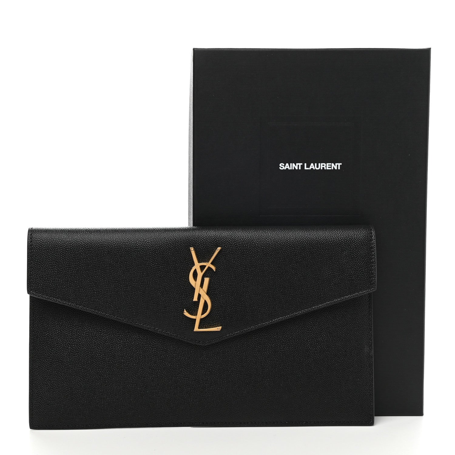 Saint Laurent Grain De Poudre Uptown Pouch Black 9 of 9