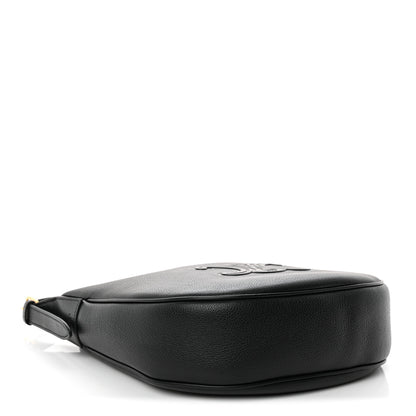 Celine Supple Calfskin Cuir Triomphe Small Heloise Shoulder Bag Black 4 of 11