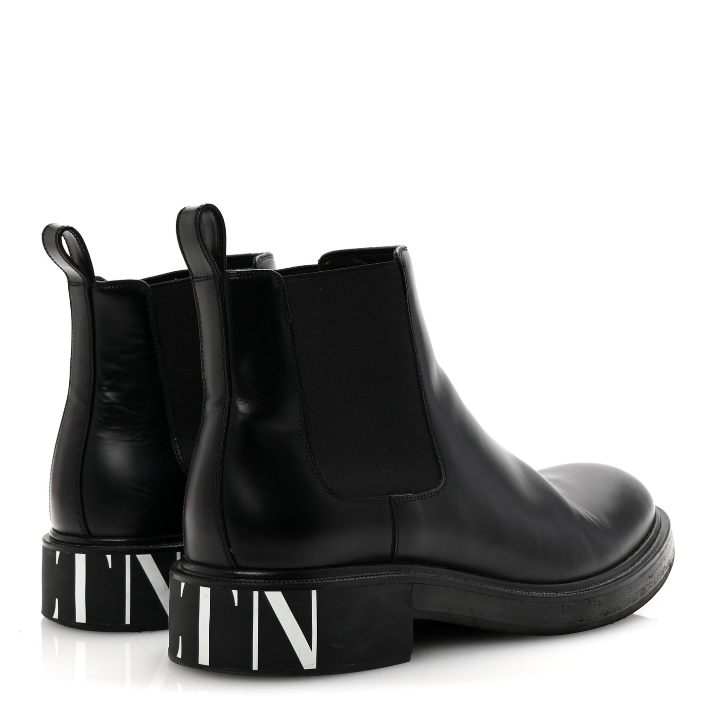 Calfskin VLTN Mens Chelsea Ankle Boots 43 Black