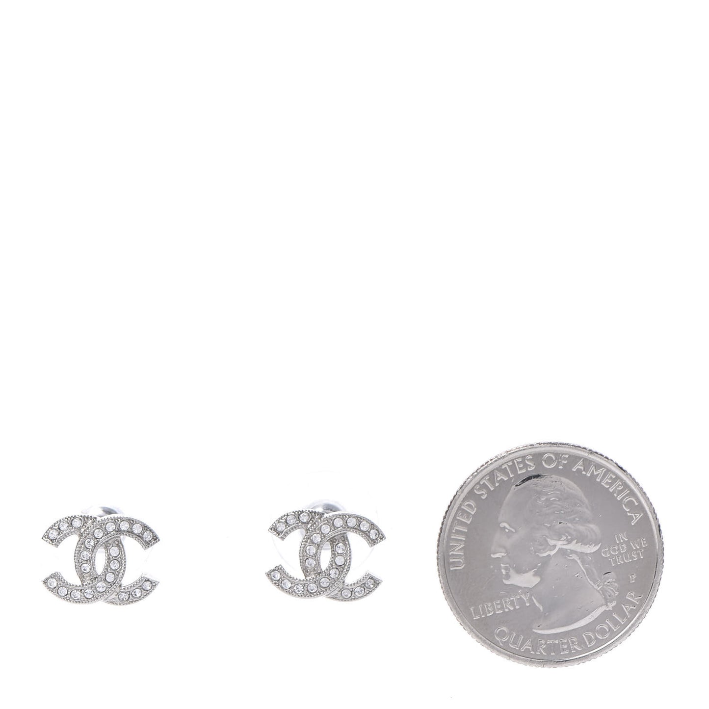 Crystal Mini Timeless CC Earrings Silver