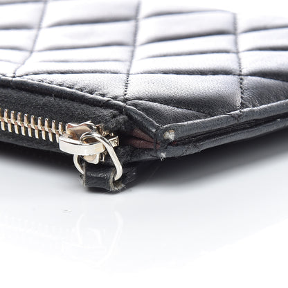 Chanel Lambskin Quilted Zip Pouch Black 13 of 13