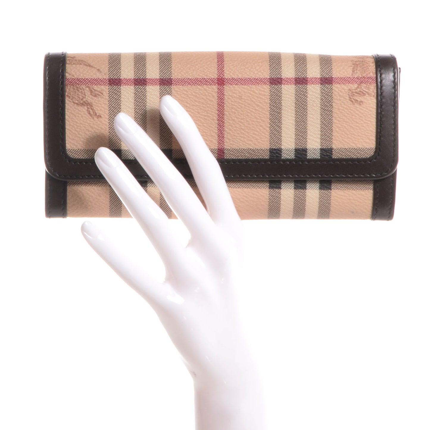 Haymarket Check Molly Continental Wallet Chocolate
