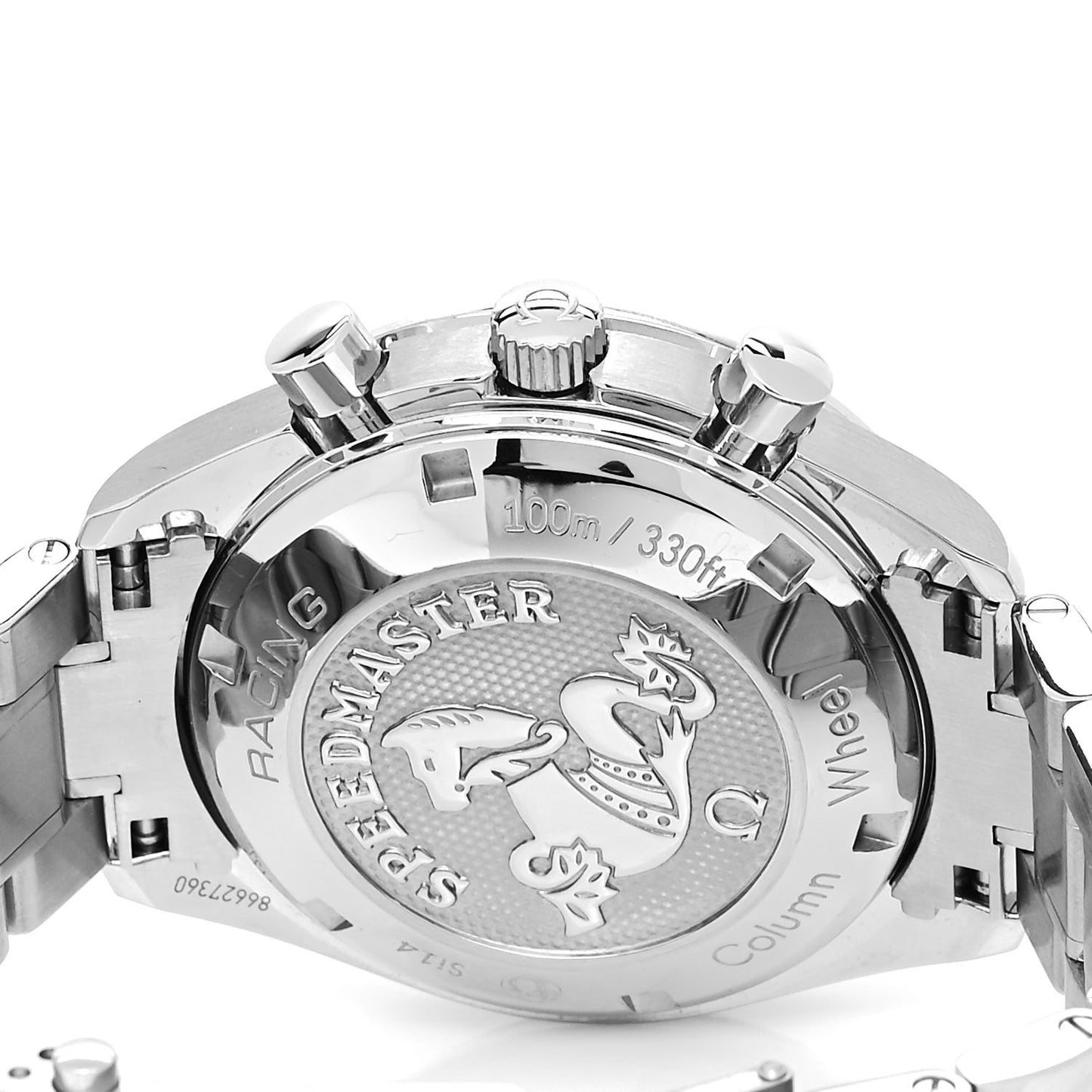 Stainless Steel 40mm Speedmaster Racing Co-Axial Chronograph Automatic Watch White 326.30.40.50.04.001