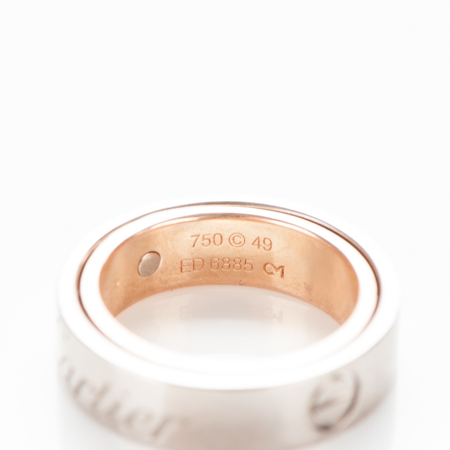 Cartier 18K White Pink Gold 5.5mm Astro LOVE Ring 49 4.75 4 of 4