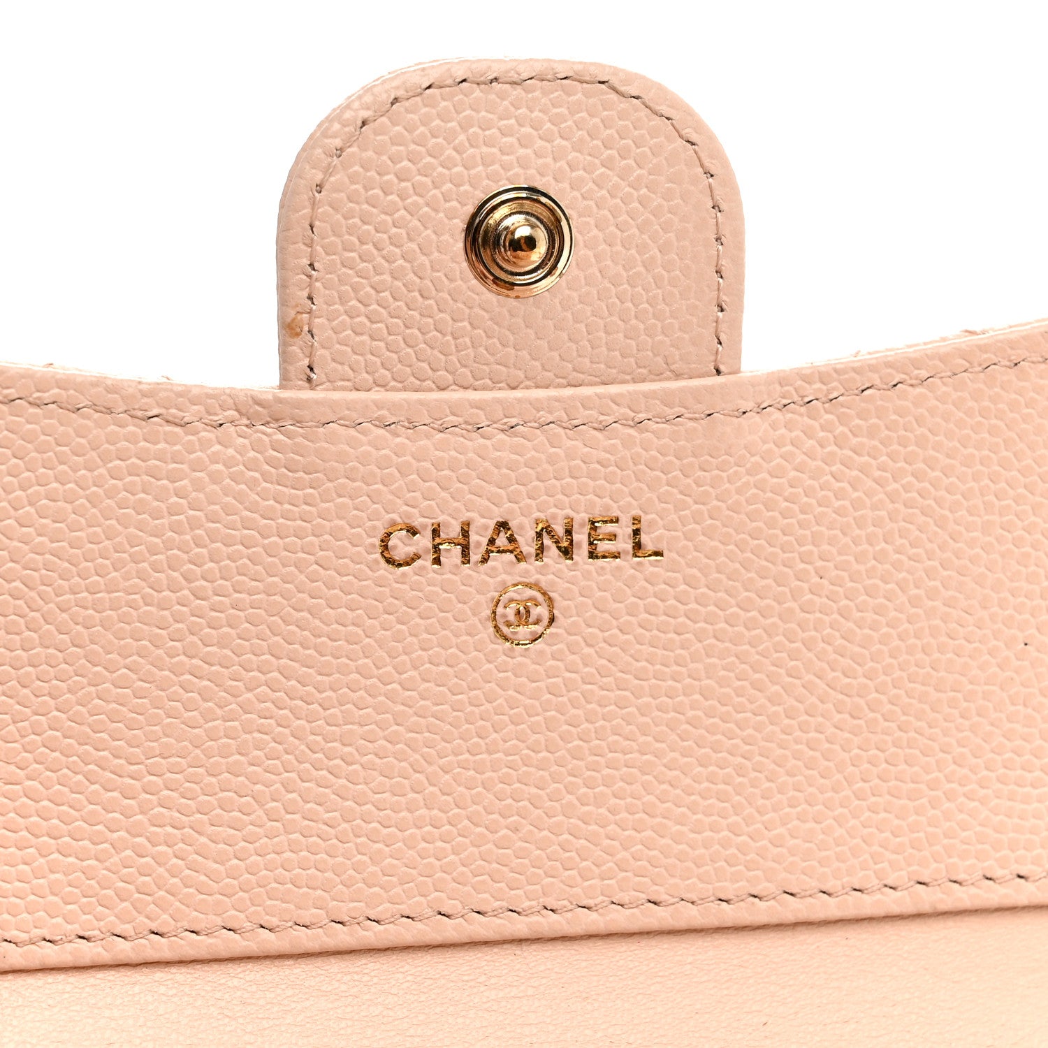 Chanel Caviar Quilted Compact Flap Wallet Beige 6 of 8