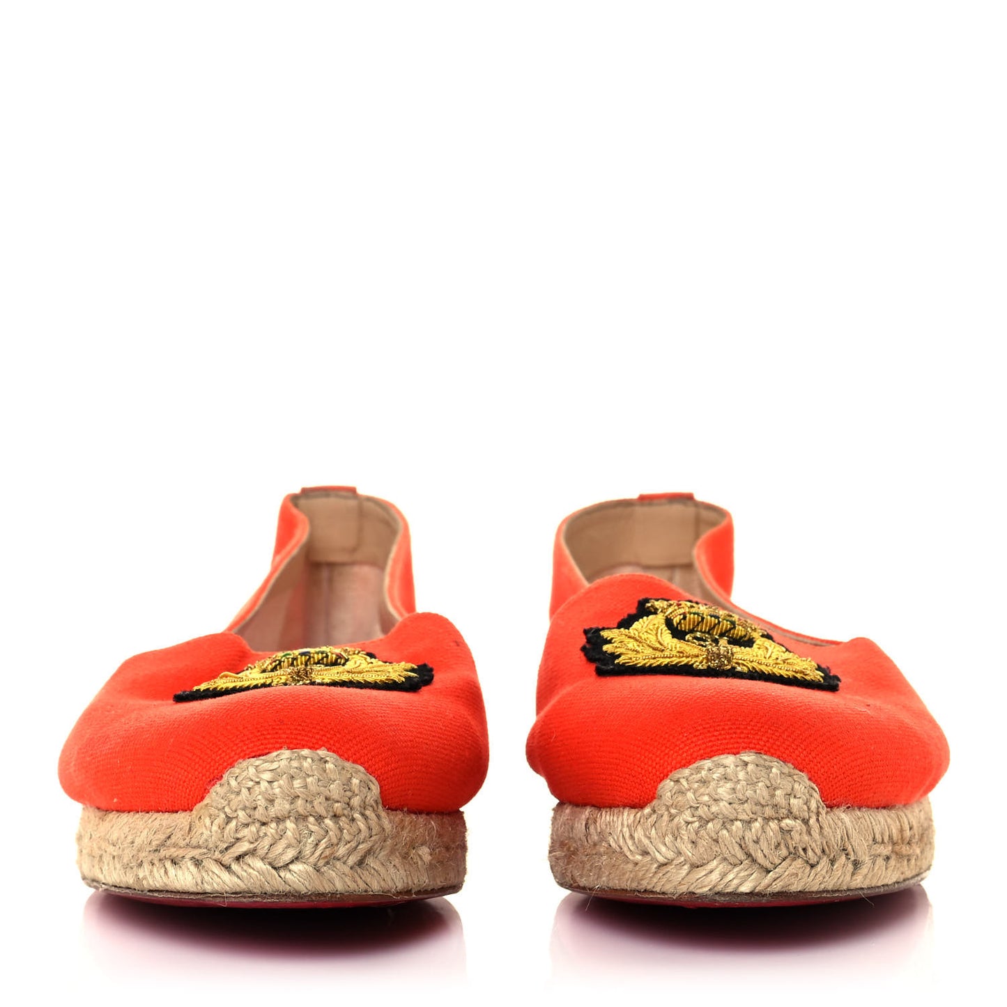 Olana Canvas Galia Flat Espadrilles 39 Orange
