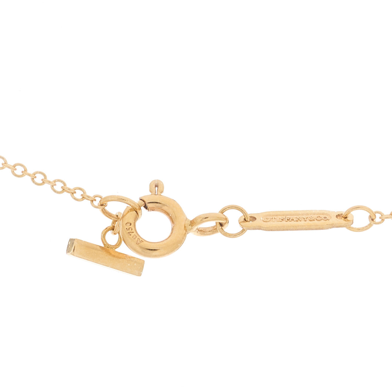 18K Rose Gold Small T Smile Pendant Necklace
