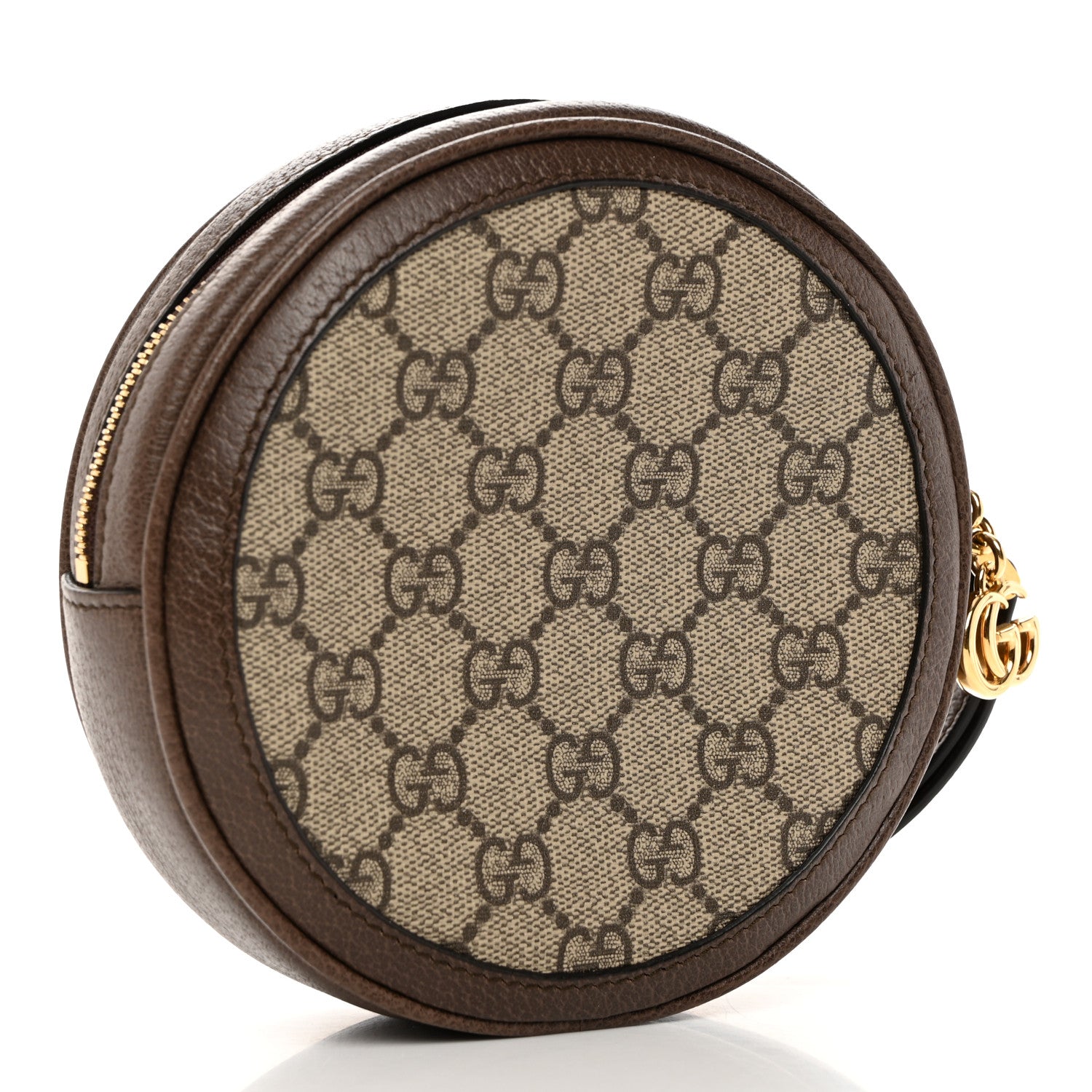 Gucci GG Supreme Monogram Web Ophidia Circle Wristlet Beige New Acero 3 of 7
