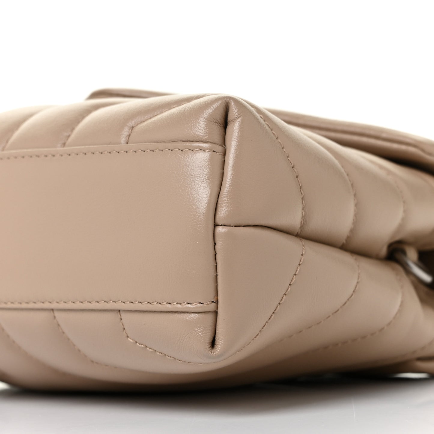 Calfskin Y Quilted Monogram Toy Loulou Crossbody Bag Dark Beige