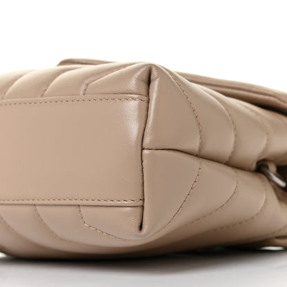 Saint Laurent Calfskin Y Quilted Monogram Toy Loulou Crossbody Bag Dark Beige 8 of 8