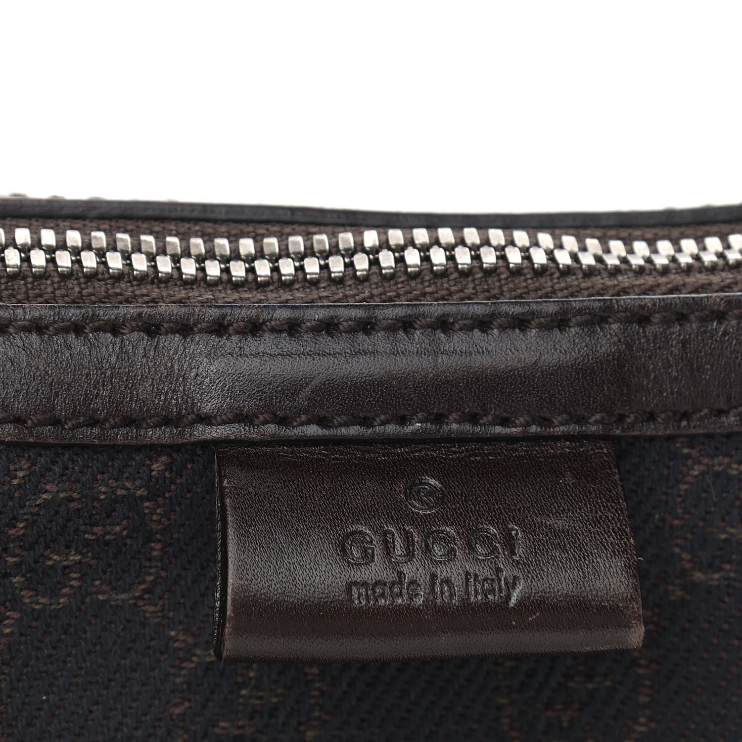 Gucci Denim Monogram Shoulder Bag Brown 11 of 18