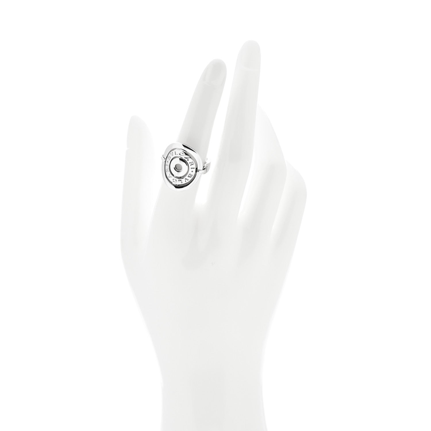 Bulgari 18K White Gold Astrale Cerchi Ring 53 6.5 2 of 7