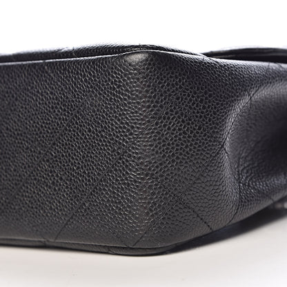 Chanel Caviar Quilted Jumbo Single Flap Black 9 of 11