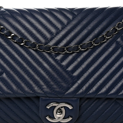 Chanel Lambskin Quilted Large CC Crossing Flap Navy 8 of 11