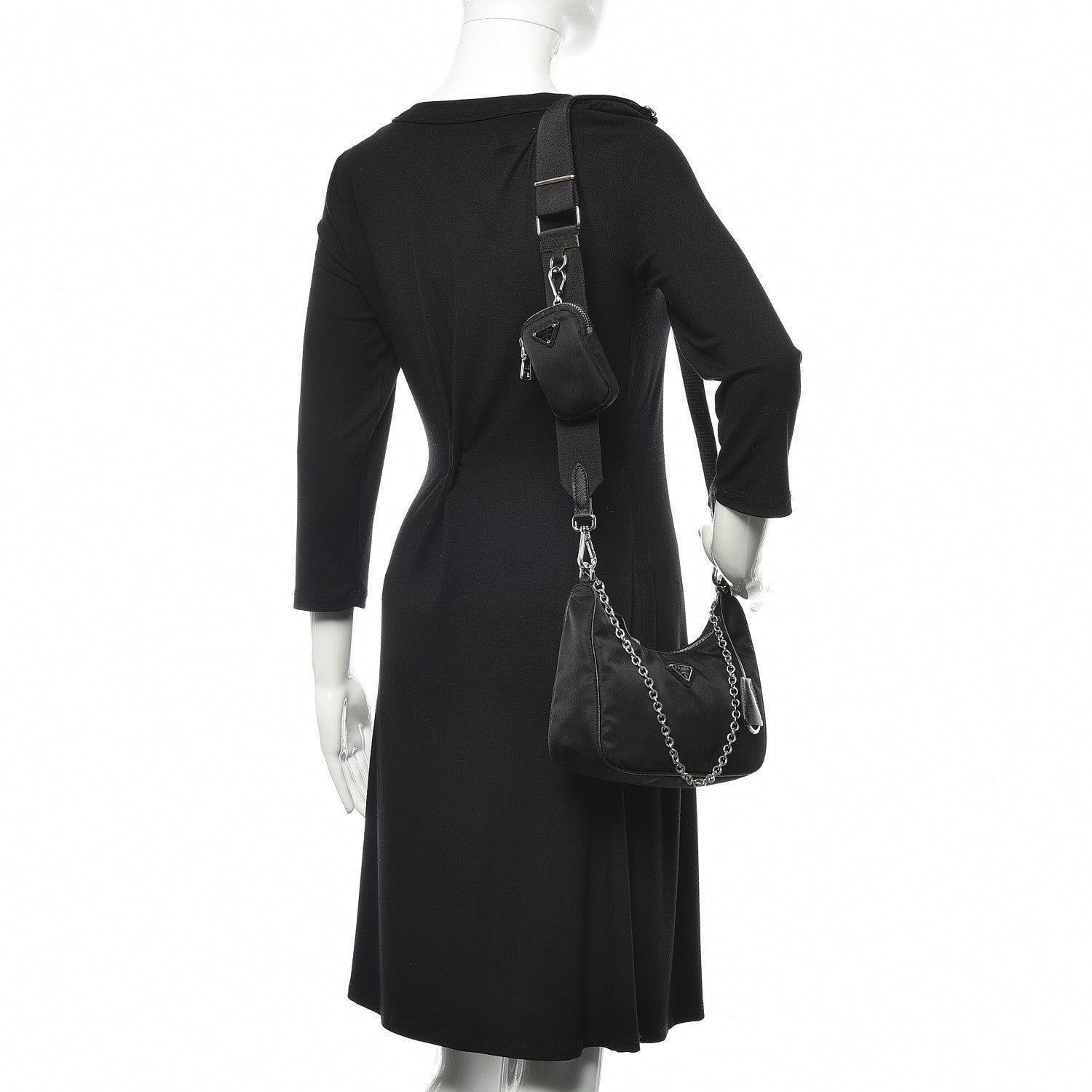Prada Nylon Re-Edition 2005 Shoulder Bag Black 3 of 12