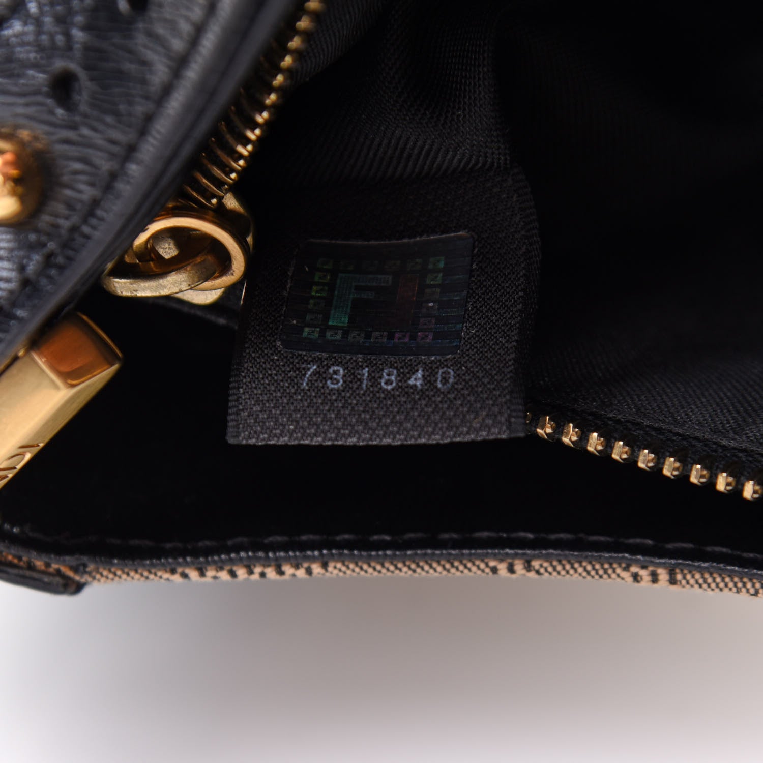Fendi Zucca Shadow Shoulder Bag Black 8 of 11