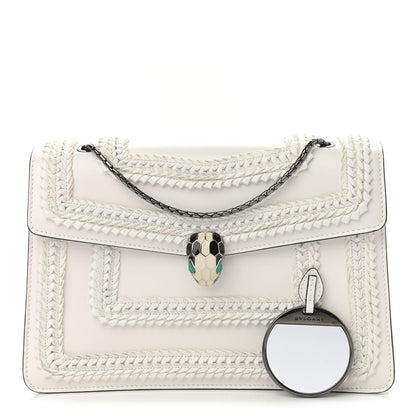 Bulgari Calfskin Serpenti Forever Shoulder Bag White 1 of 9