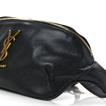 Saint Laurent Grain De Poudre Monogram Belt Bag Black 9 of 10
