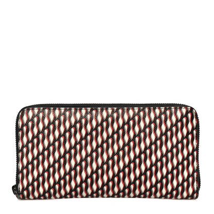 Christian Louboutin Calfskin Panettone Zip Around Wallet Black Multicolor 1 of 11