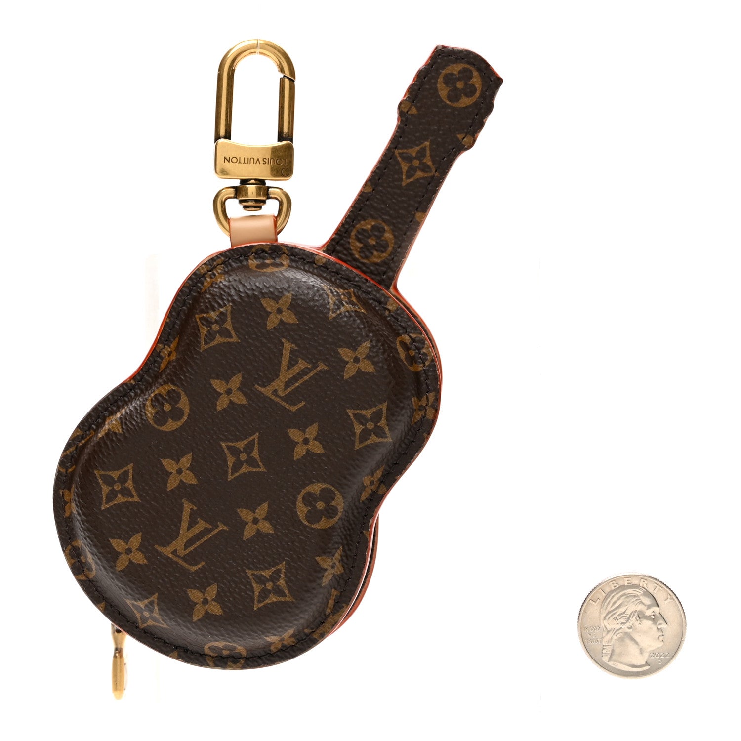 Louis Vuitton Monogram Calfskin Guitar Pouch Charm Bag Charm 2 of 5