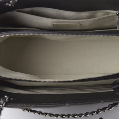 Chanel Metallic Caviar Quilted CC Tote Dark Silver 9 of 22