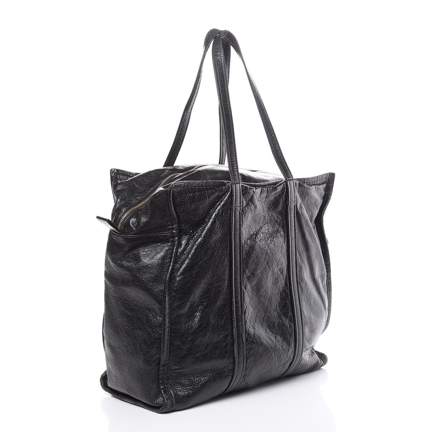 Agneau Medium Bazar Shopper Tote Black