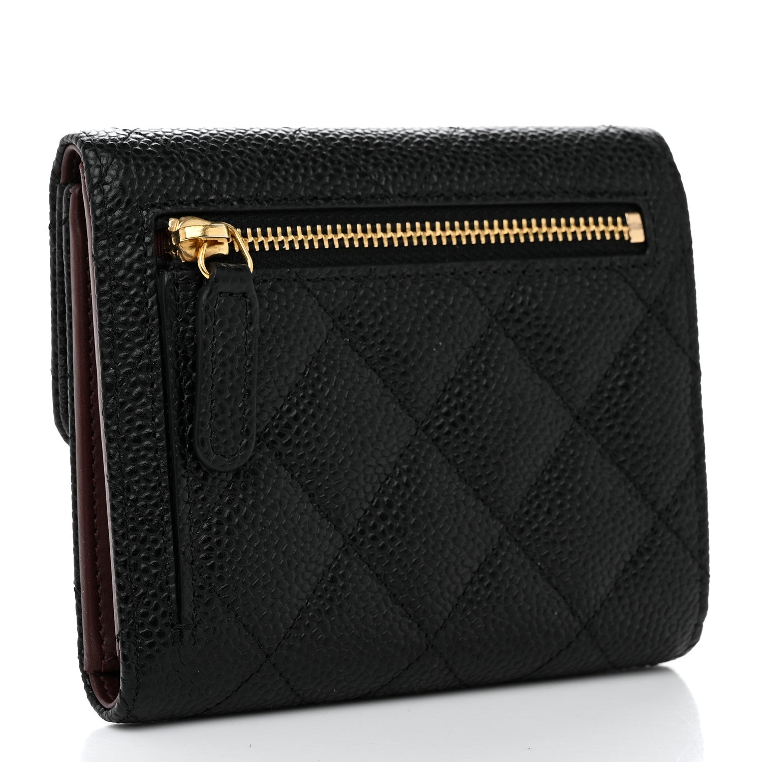 Chanel Caviar Quilted Compact Flap Wallet Black 3 of 9