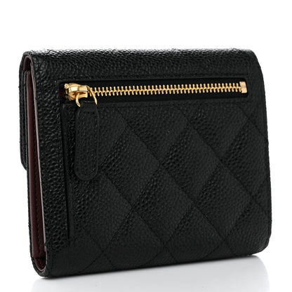 Chanel Caviar Quilted Compact Flap Wallet Black 3 of 9