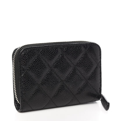 Chanel Caviar Quilted Incognito Zip Coin Purse Black 2 of 7