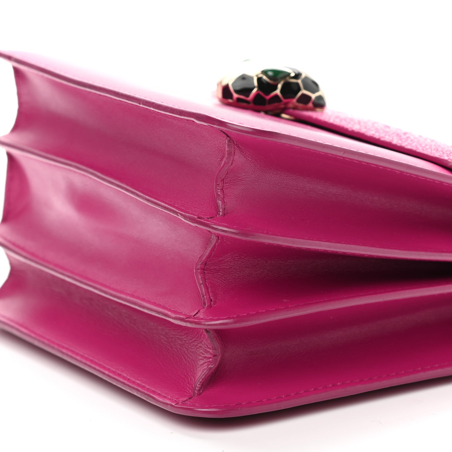Bulgari Calfskin Galuchat Serpenti Forever Crossbody Pink 6 of 9