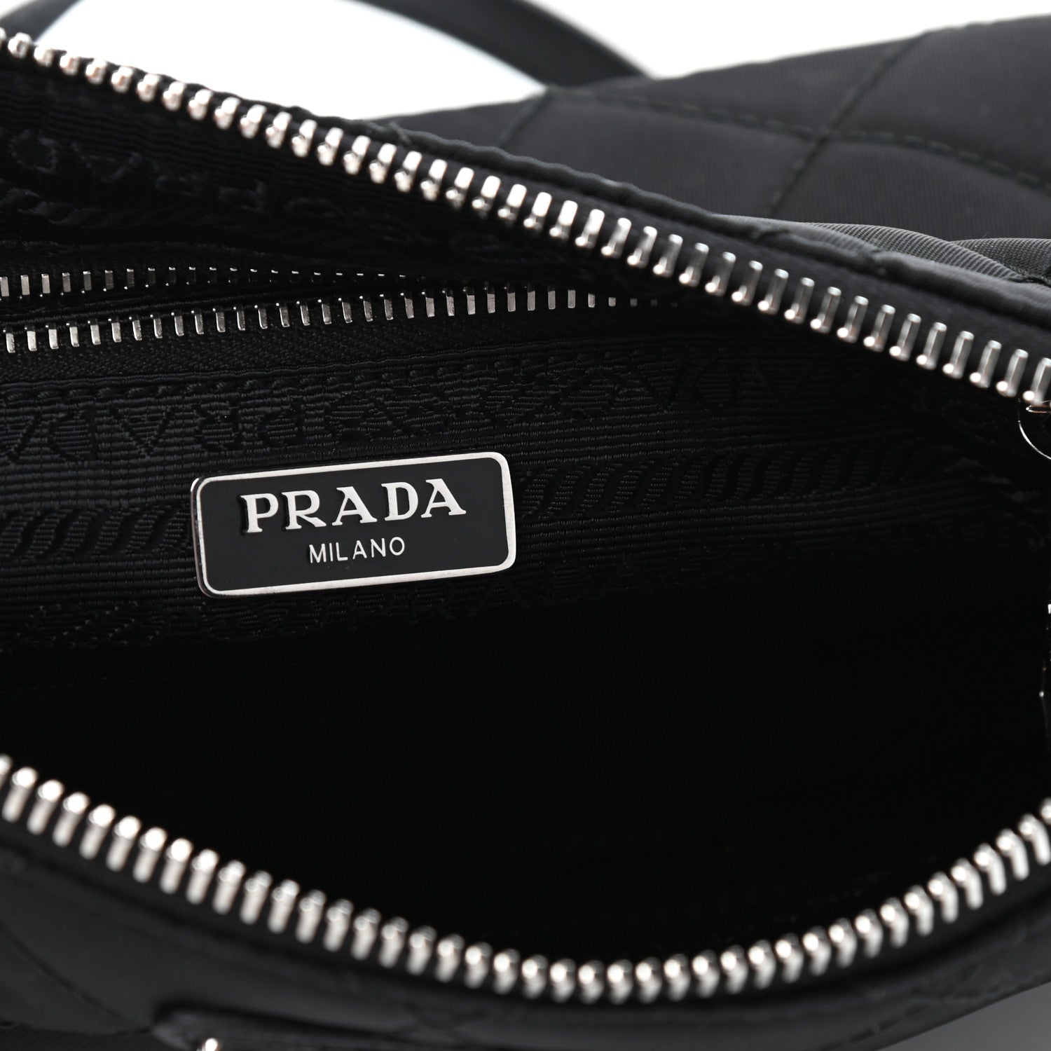Prada Nylon Tessuto Impuntu Quilted Crossbody Bag Black 6 of 9